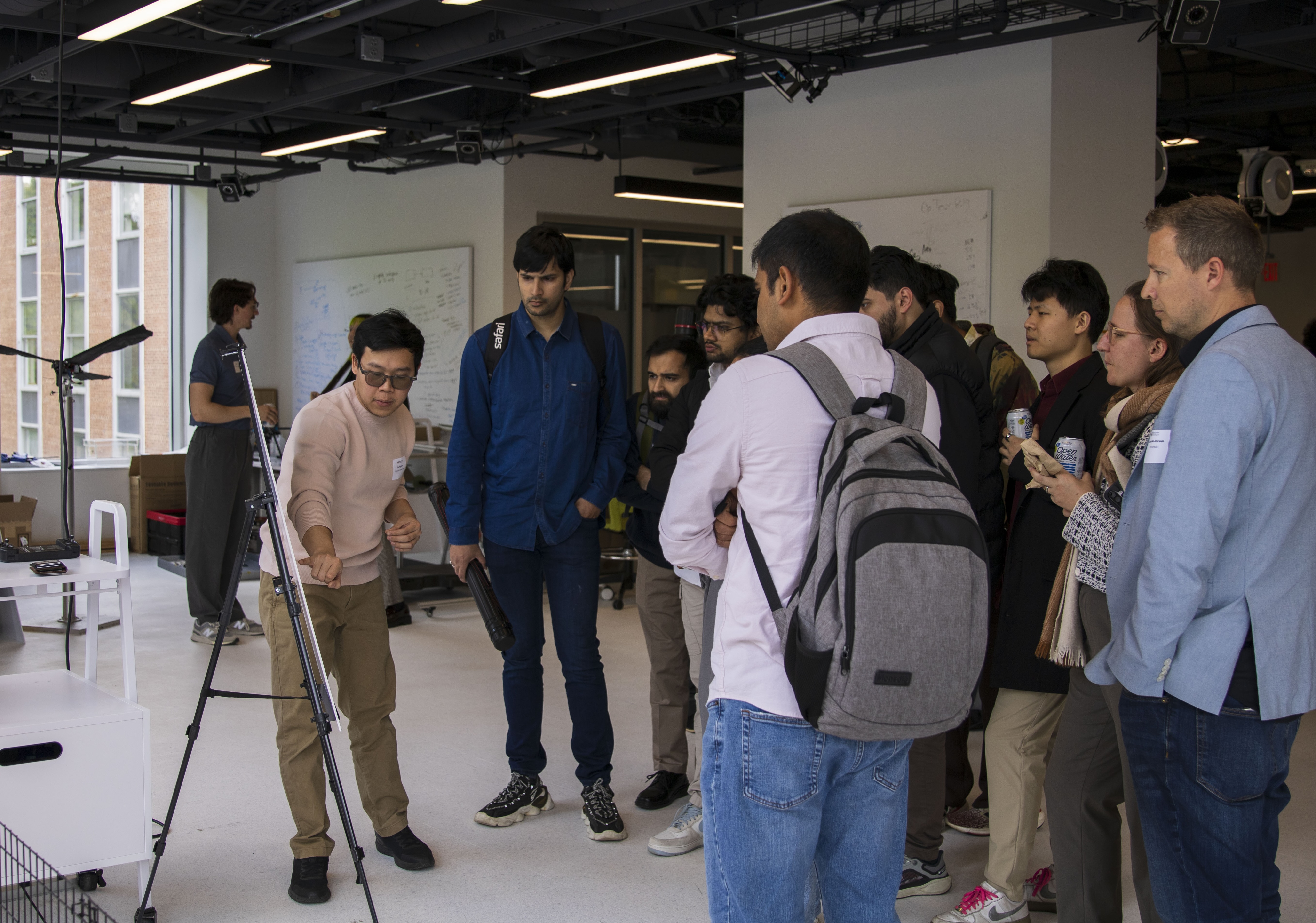 Robot demo explanation at NESCW 2026