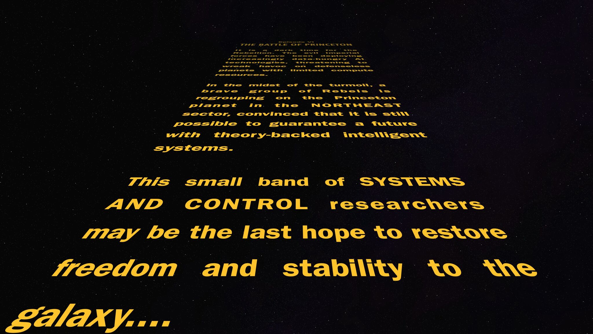 A snapshot of the NESCW 2026 opening crawl